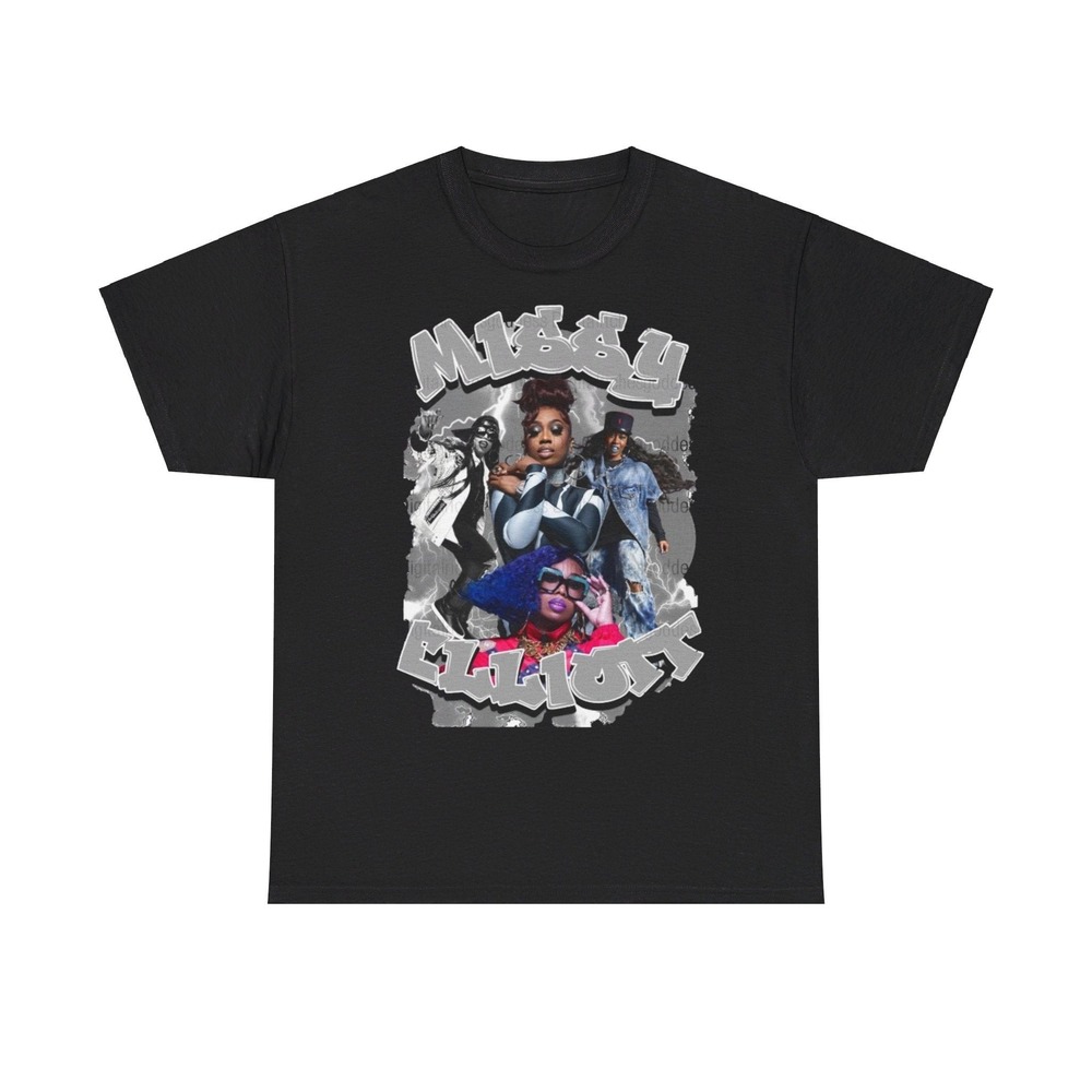Missy Elliott Rap Black Cotton Tee
